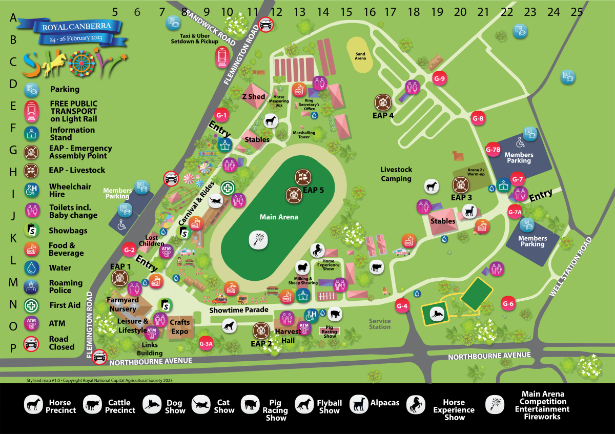 this is an image of the show map for 2023